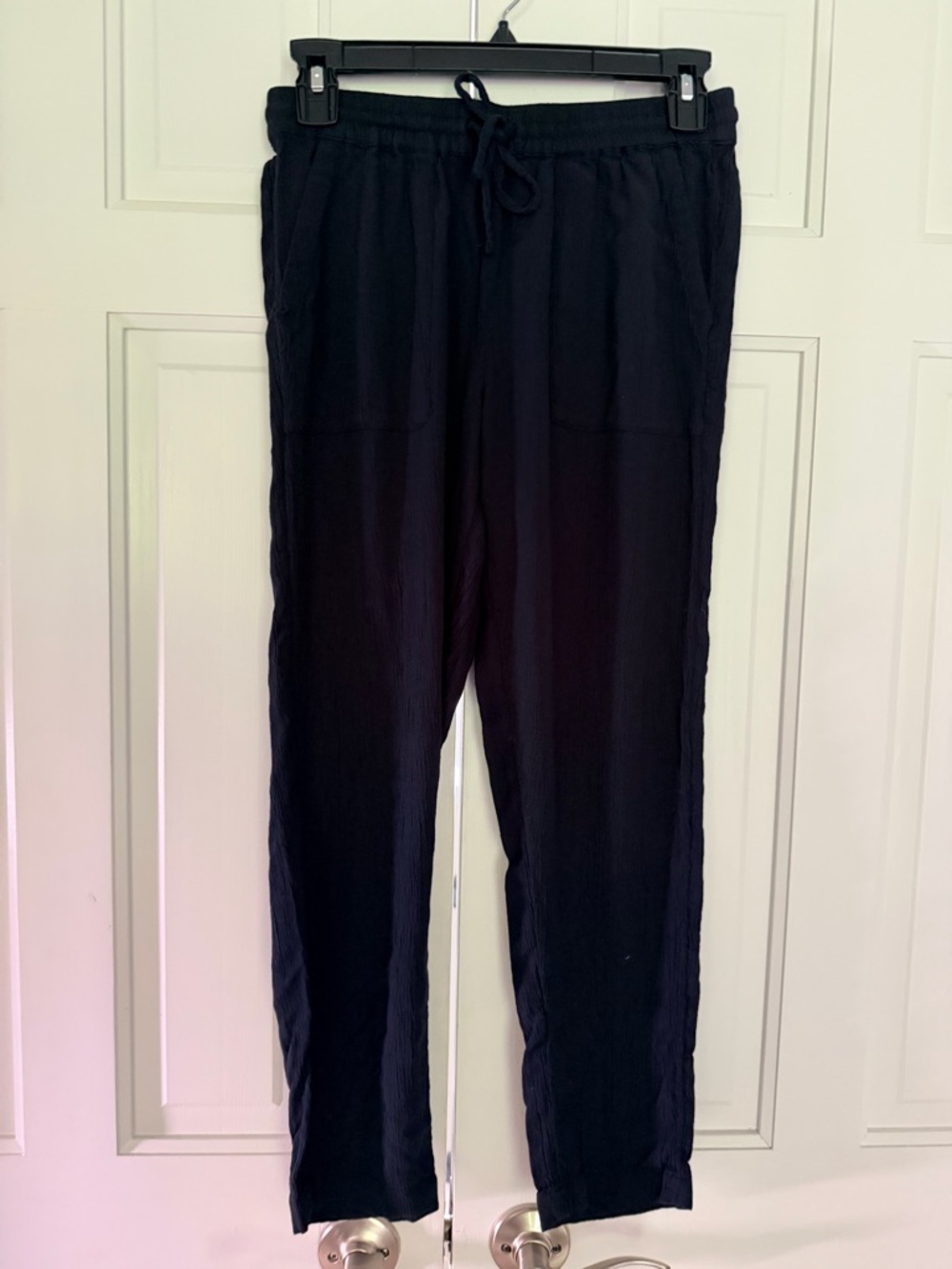 PrAna Women's Cropped Drawstring Crepe Pants. XS. Black.